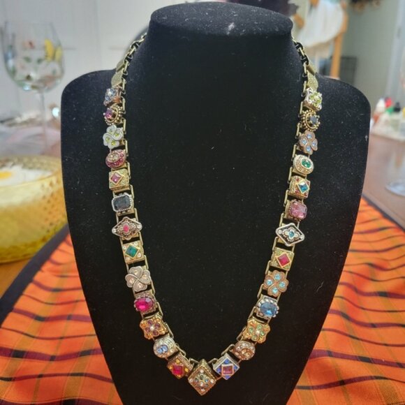 Unique Rare Victorian Renaissance Brass Book Chain Necklace - Picture 2 of 10